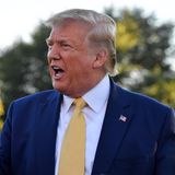 Donald Trump spricht und gestikuliert