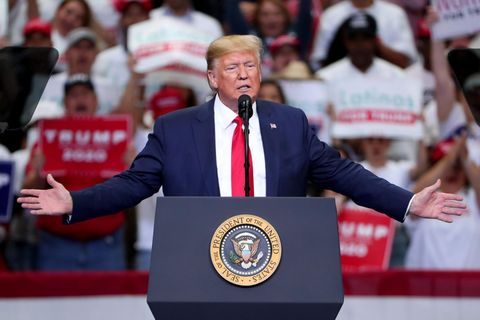 US-Präsident Donald Trump während einer Wahlkampfveranstaltung in Dallas (Texas)