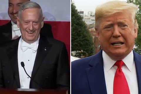 Collage: James Mattis, Donald Trump