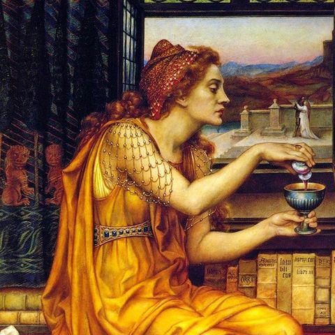 Von Giulia Tofana existiert kein Portrait. Das Gemälde von Evelyn De Morgan zeigt eine Frau der Renaissance mit einem Liebestrank.