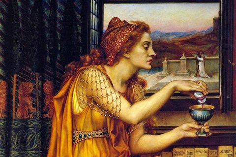Von Giulia Tofana existiert kein Portrait. Das Gemälde von Evelyn De Morgan zeigt eine Frau der Renaissance mit einem Liebestrank.