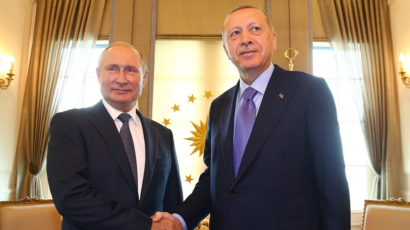 Wladimir Putin und Recep Tayyip Erdogan bei einem Treffen in Ankara im vergangenen September 