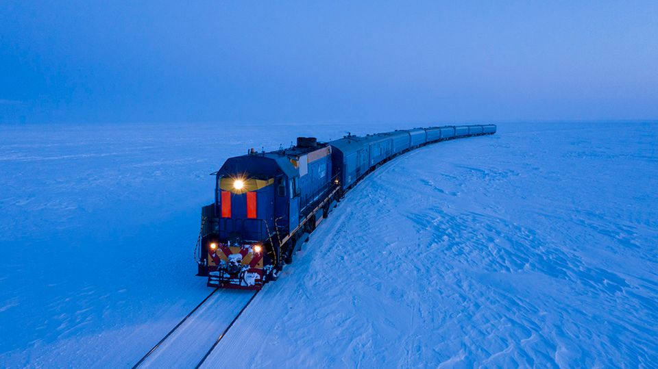 Pendlerzug des Gazprom-Konzerns