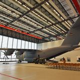 A400M im Hangar von hinten