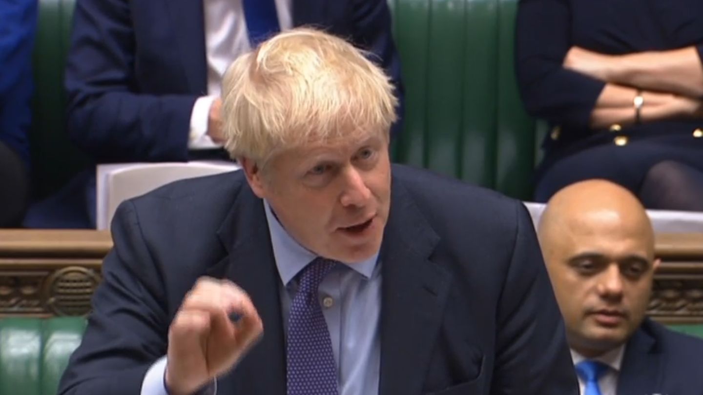 Großbritanniens Premier Boris Johnson im Parlament