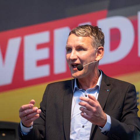 Björn Höcke spricht im Wahlkampf in Bad Langensalza