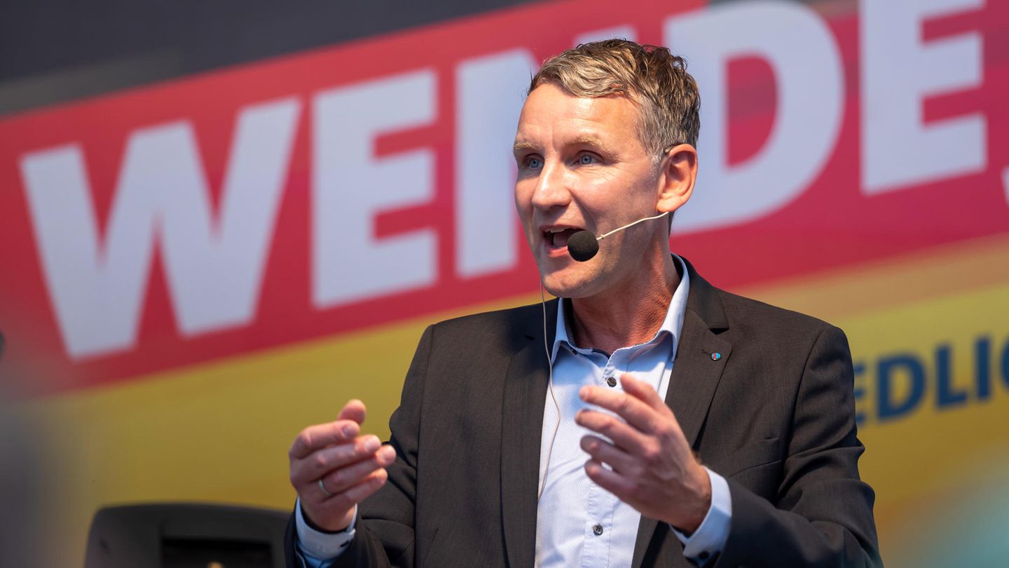 Björn Höcke spricht im Wahlkampf in Bad Langensalza