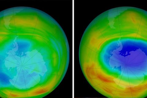 Das Ozonloch über der Antarktis hat sich in den letzten Jahren verkleinert