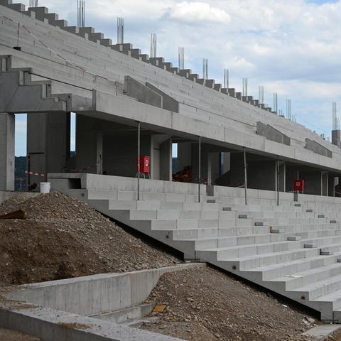 Noch im Bau: Das neue Stadion von Fußball-Bundesligist SC Freiburg