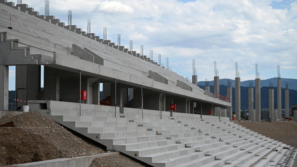 Noch im Bau: Das neue Stadion von Fußball-Bundesligist SC Freiburg