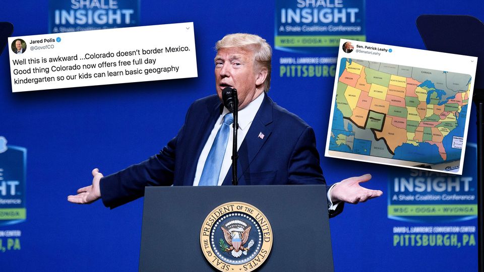 Rede des US-Präsidenten: "Bauen die Mauer in Colorado" – Twitter-Nutzer geben Donald Trump Geografie-Unterricht