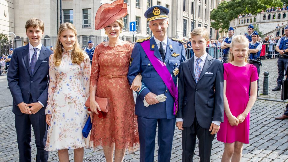 Prinzessin Elisabeth mit ihren Eltern und ihren drei jüngeren Geschwistern