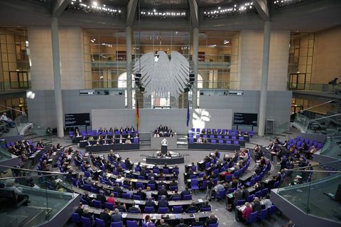 Der Plenarsaal des Deutschen Bundestages