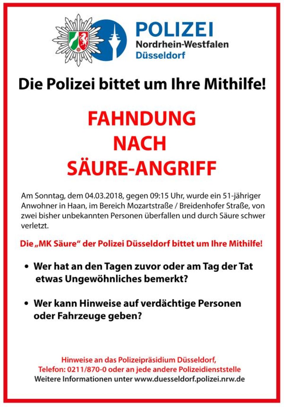 Polizeiplakat Polizeiplakat