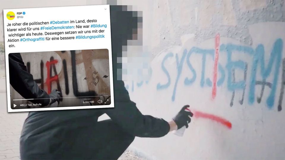 FDP lässt Fehler in Nazi-Parolen korrigieren – Aktion geht nach hinten los FDP lässt Fehler in Nazi-Parolen korrigieren – Aktion geht nach hinten los