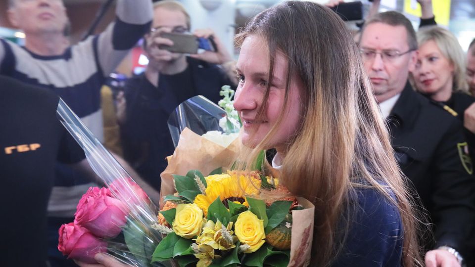 Maria Butina bei ihrer Ankunft in Moskau Maria Butina bei ihrer Ankunft in Moskau