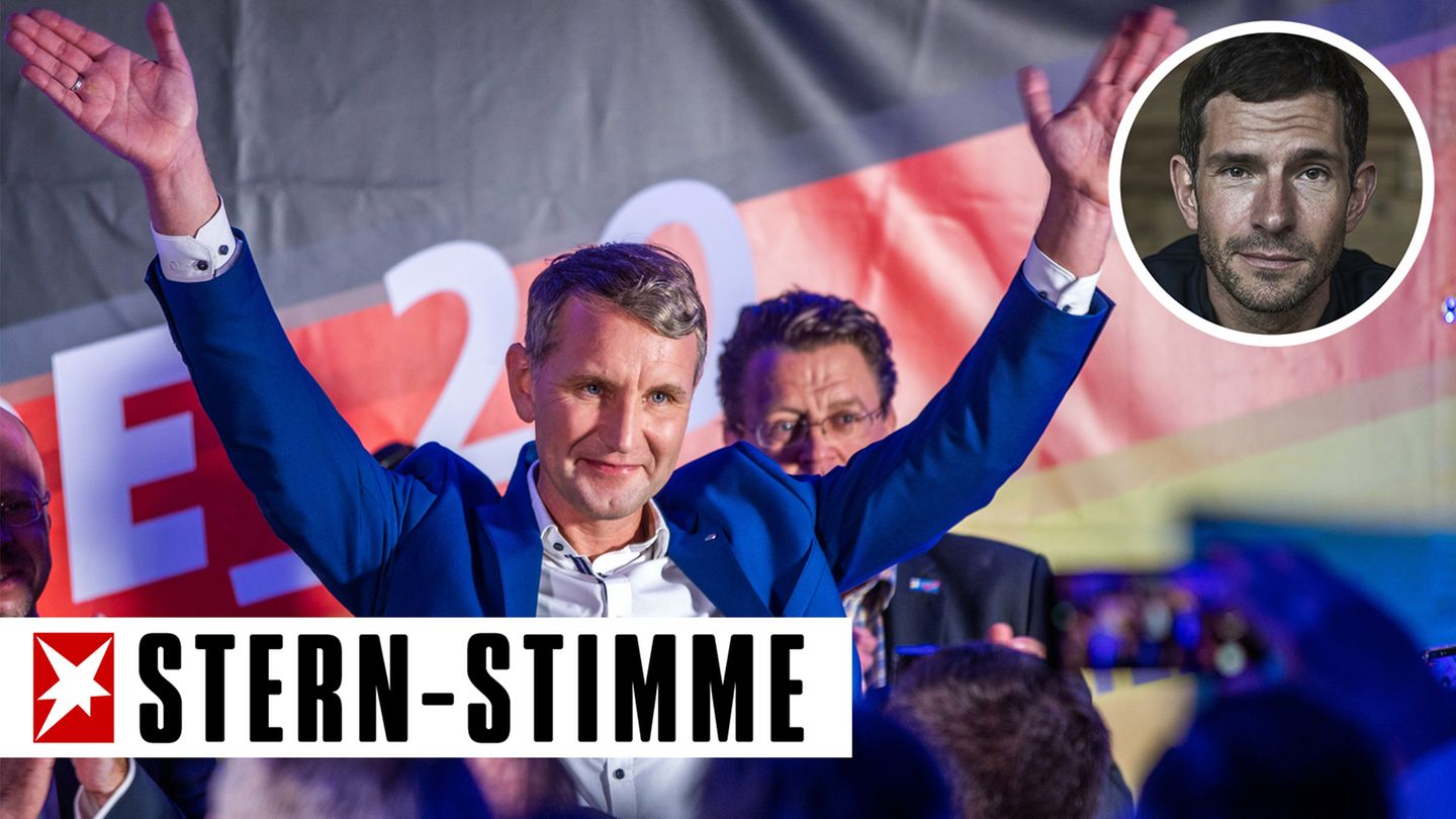 AfD-Spitzenkandidat Björn Höcke nach der Landtagswahl in Thüringen