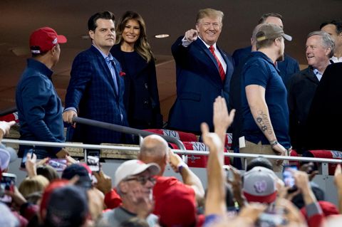 Donald Trump beim Baseball