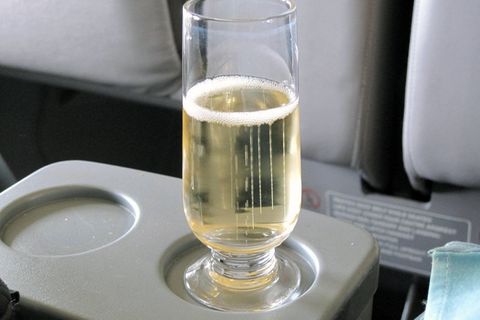Champagner in Flieger