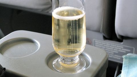 Champagner in Flieger