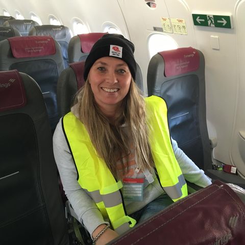 Stern-Reporterin Jessica Kröll in einem A320.