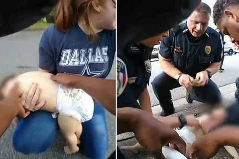Die Polizei in Kissimmee rettet ein Baby vor dem Ersticken.