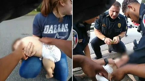 Die Polizei in Kissimmee rettet ein Baby vor dem Ersticken.