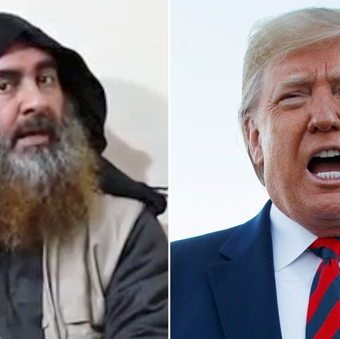 "Unglaublicher Erfolg": US-Präsident Donald Trump (r.) über den Tod von IS-Anführer Abu Bakr al-Bagdadi
