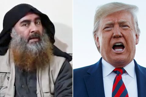 "Unglaublicher Erfolg": US-Präsident Donald Trump (r.) über den Tod von IS-Anführer Abu Bakr al-Bagdadi