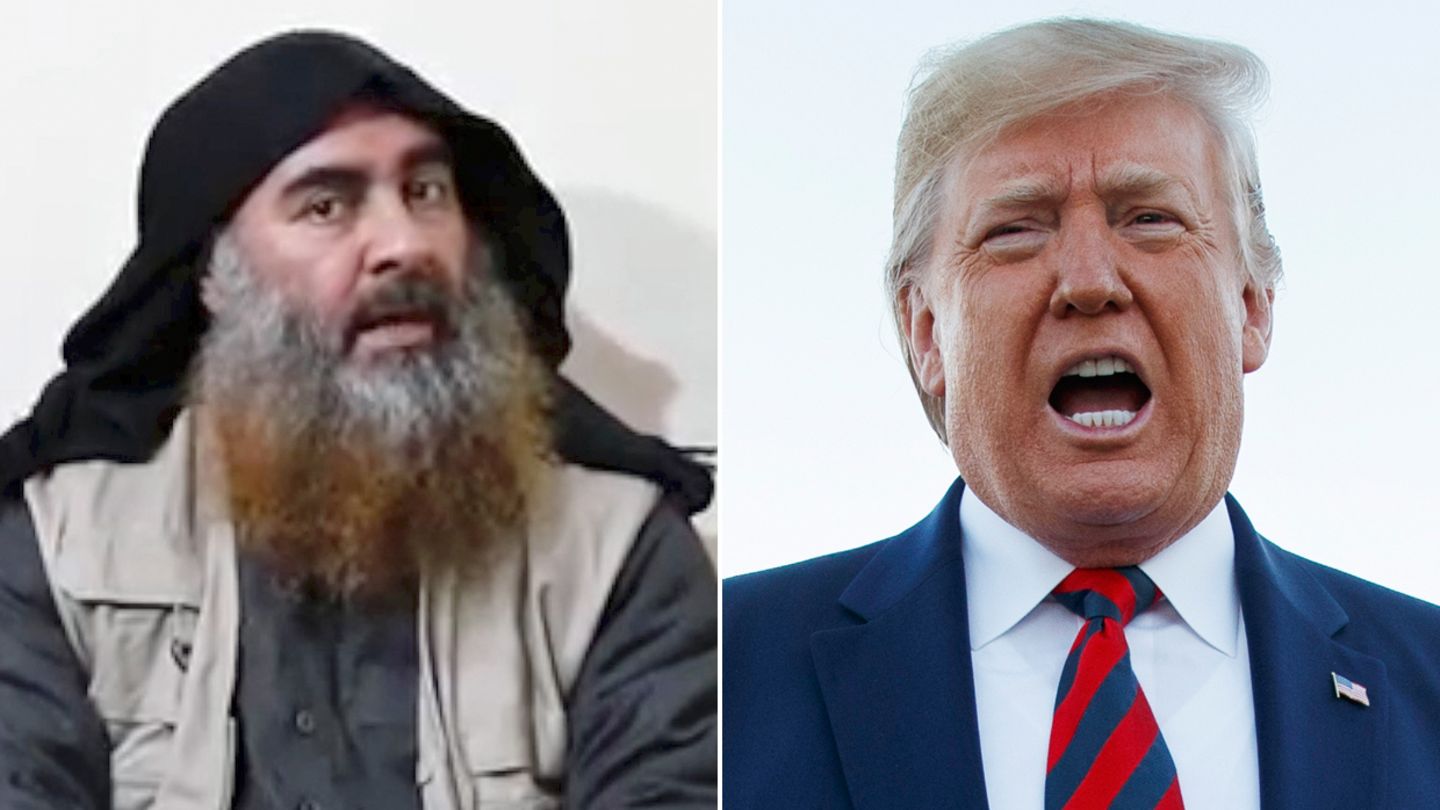 "Unglaublicher Erfolg": US-Präsident Donald Trump (r.) über den Tod von IS-Anführer Abu Bakr al-Bagdadi