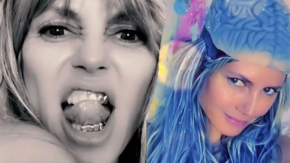Heidi Klum in einem Halloween Kostüm Heidi Klum in einem Halloween Kostüm