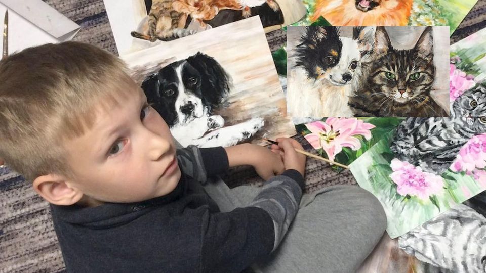 Dieser 9-jährige Junge malt unglaubliche Bilder Dieser 9-jährige Junge malt unglaubliche Bilder