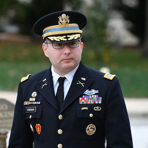 Lieutenant Colonel Alexander Vindman auf dem Weg zu seiner Aussage