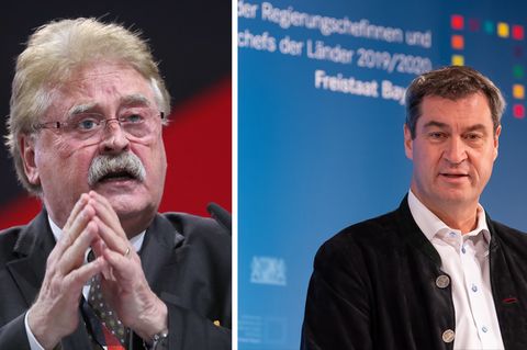 Elmar Brok (CDU, l.) und Markus Söder (CSU)