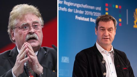 Elmar Brok (CDU, l.) und Markus Söder (CSU)