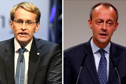 CDU-Politiker Daniel Günther und Friedrich Merz