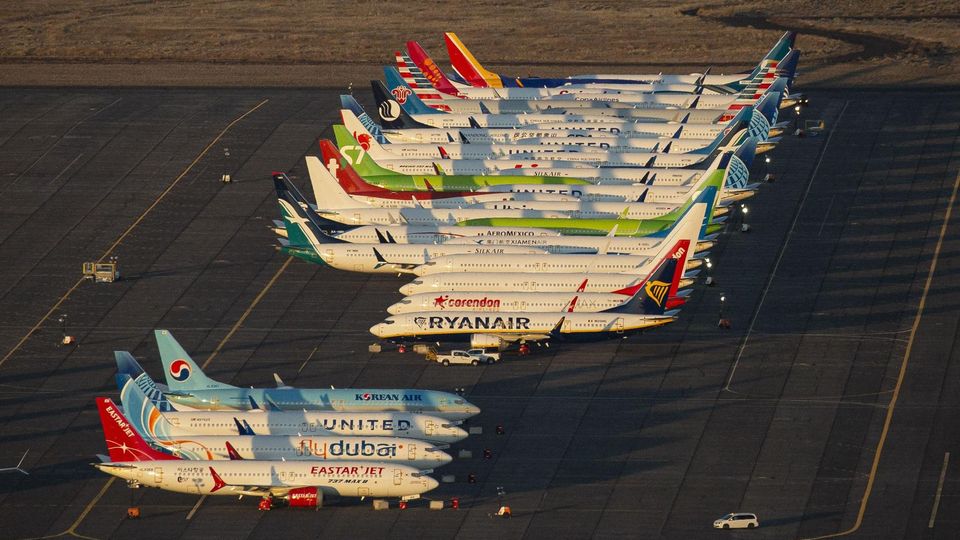 Unglücksjet 737 Max: Produziert und nicht ausgeliefert: Fabrikneue Boeing 737 Max auf Grant County International Airport in Moses Lake im Bundesstaat Washington. Produziert und nicht ausgeliefert: Fabrikneue Boeing 737 Max auf Grant County International Airport in Moses Lake im Bundesstaat Washington.