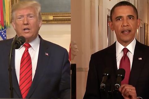 Donald Trump und Barack Obama