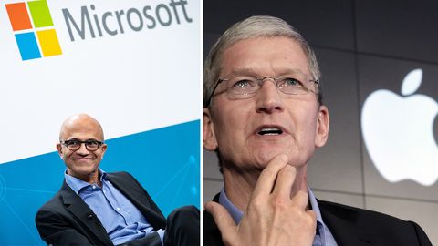 Microsoft-Chef Satya Nadella und Apple-CEO Tim Cook