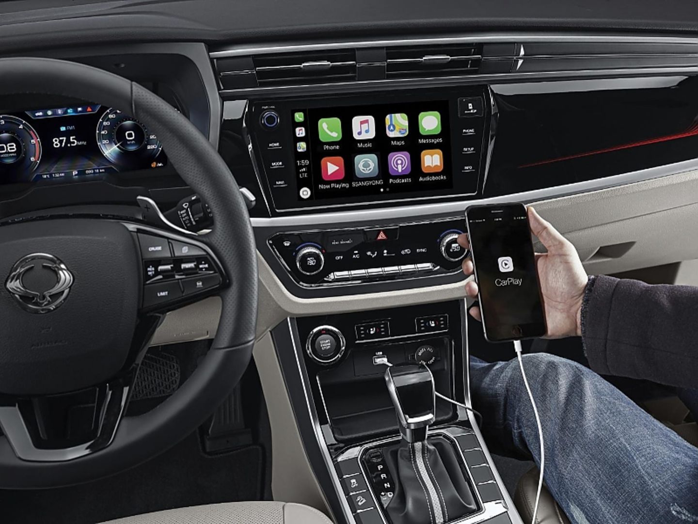 Das Cockpit des Ssangyong Korando ist übersichtlich gegliedert