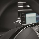 Die Automatik im Ssangyong Korando läßt sich auch per Paddel am Lenkrad bedienen