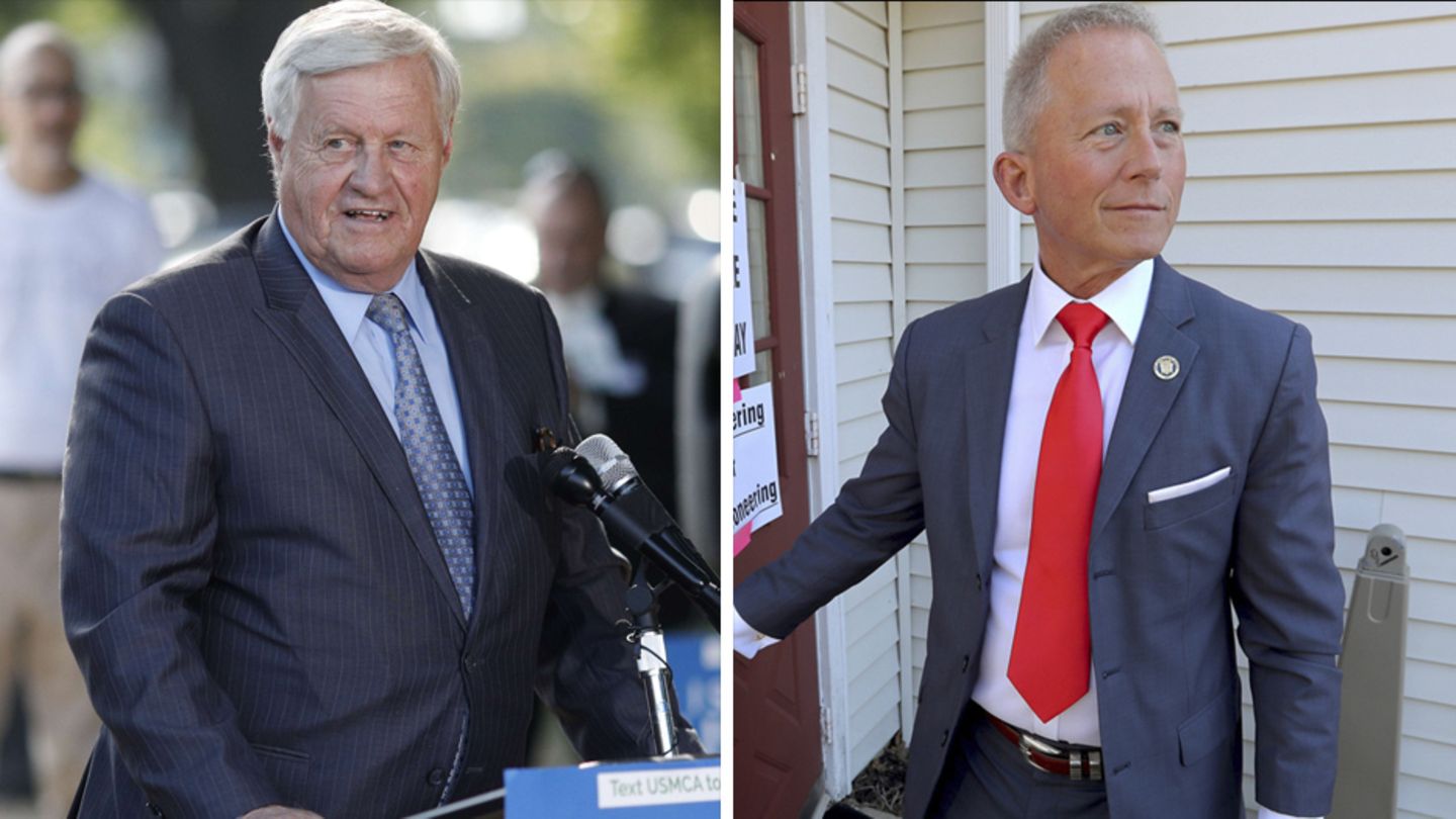 Collin Peterson (l.) und Jeff Van Drew sind die einzigen Demokraten, die gegen die Resolution gestimmt haben