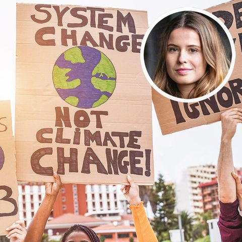Demonstrationsplakate zum Klimawandel