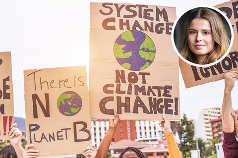 Demonstrationsplakate zum Klimawandel