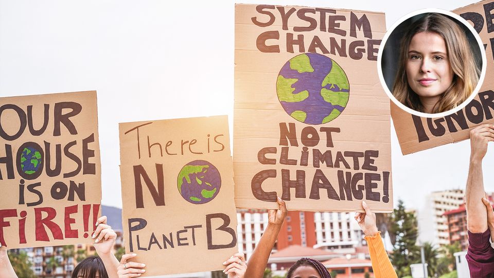 Demonstrationsplakate zum Klimawandel