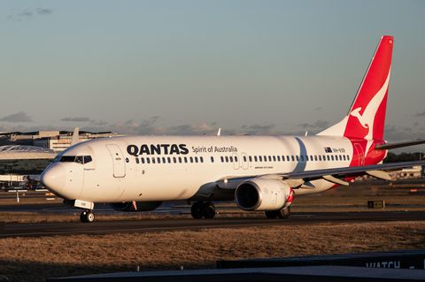 Eine Boeing 737-800 NG der australischen Airline Qantas, die 33 Maschinen diesen Typs überprüft