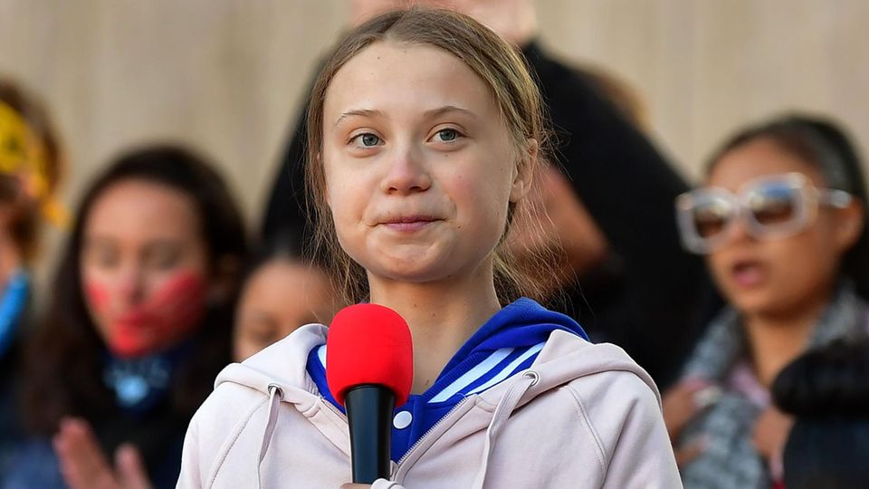 Greta Thunberg bei einem "Fridays for Future"-Protest in Denver