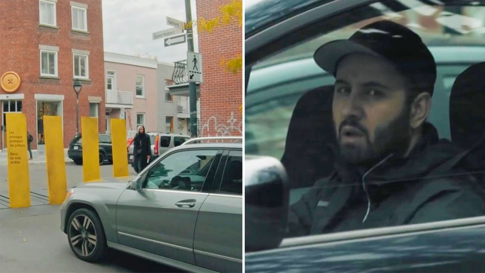 Collage: Auto und Autofahrer Collage: Auto und Autofahrer