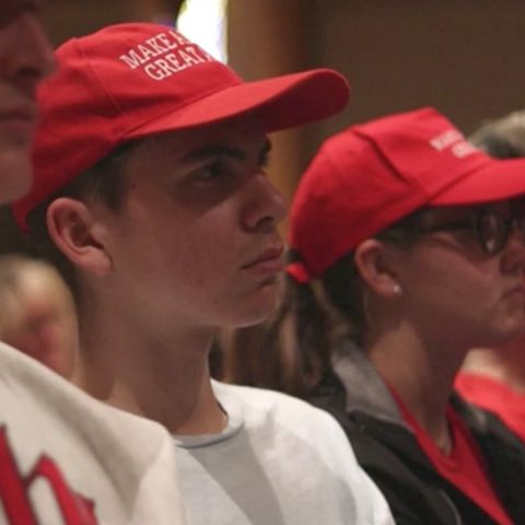 Viele der Teenager bei dieser Veranstaltung in Ohio sind sich schon sicher, wen sie 2020 wählen werden: Donald Trump.
