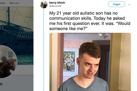 David im Posting seiner Mutter